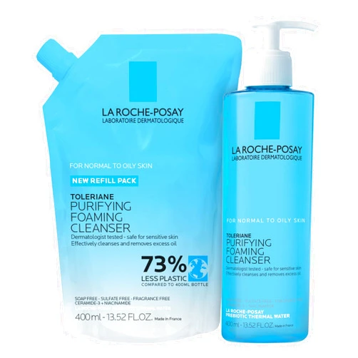 La Roche-Posay Toleriane Purifying Foaming Facial Cleanser, Oil Free Face Wash for Women & Men with Niacinamide + Ceramides, Pore Cleanser Safe For Sensitive Skin, Won’t Dry Out Skin, Soap Free