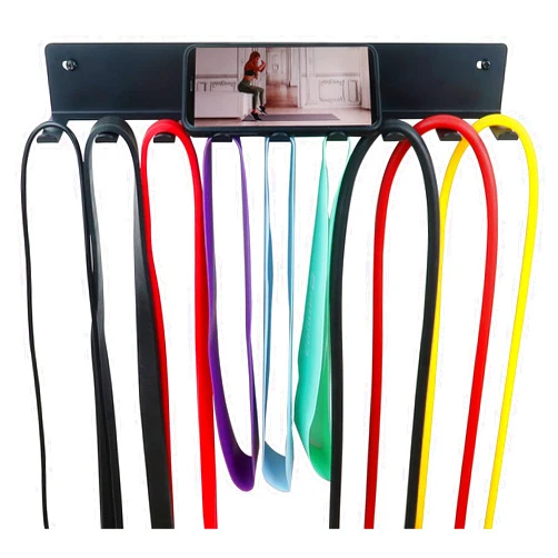 Tamisom Multi-Purpose Storage Rack Resistance Bands Rack Gym Storage Rack Fitness Bands Rack Heavy Duty Rack for Resistance Bands, Straps, Jump Ropes, Foam Rollers, Chains, Weight Belts, Tools (S)