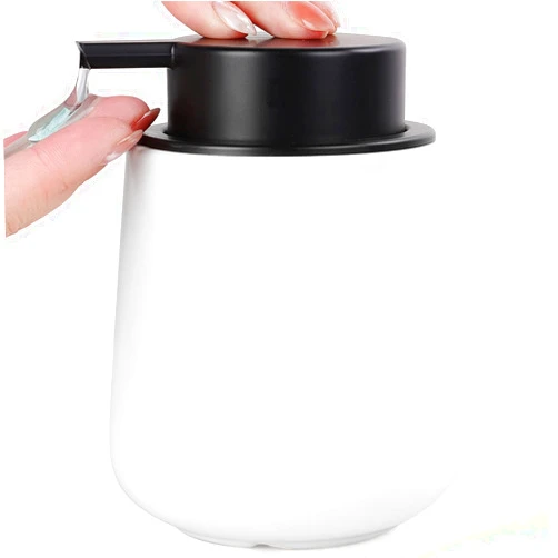 Bosilunlife Liquid Soap Dispenser - 12Oz Lotion Dispenser with Pump Matte White Ceramic Soap Dispenser Bathroom Dish Hand Wash Dispenser for Kitchen Pump Dispenser