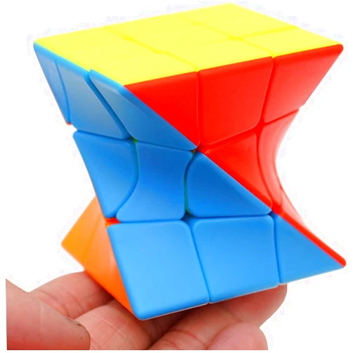 YunTeng Cube Twist 3x3 Stickerelss Speed Cube Vivid Color Magic Puzzle Toys (Twist 3rd Order)