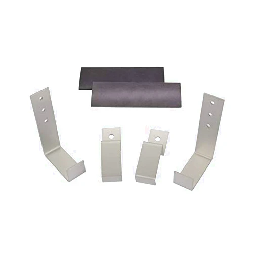 Speedway Motors Universal Aluminum Radiator Mounting Bracket with Pads Kit, Includes 2 Upper and 2 Lower Aluminum Mounting Brackets with 2 Pieces of 1/4” Rubber