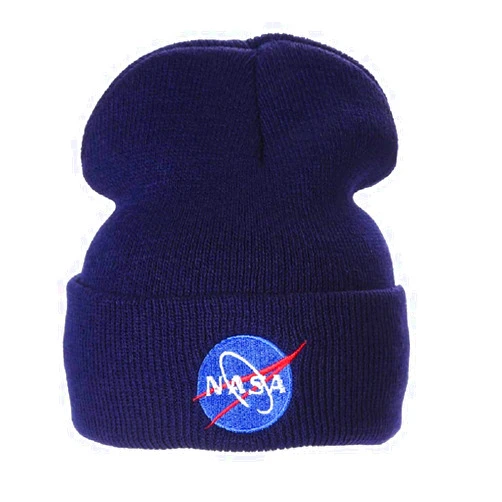 PHILOMI NASA Logo Hip Hop Knit Hat with Fine Embroidery