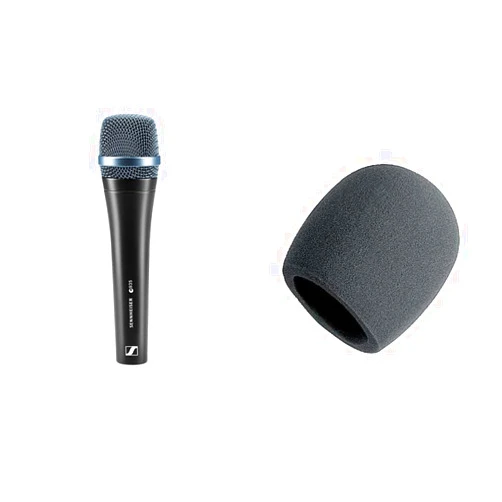 Sennheiser Professional E 935 Dynamic Cardioid Vocal Microphone & On-Stage Foam Ball-Type Microphone Windscreen, Black