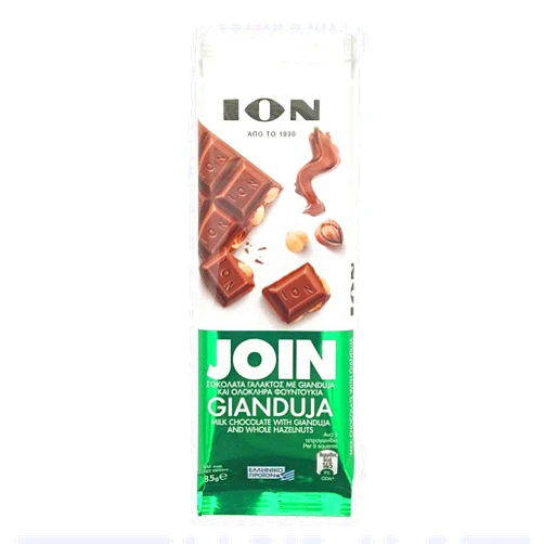 ION Join Milk Chocolate with Gianduja and Whole Hazeln 85g 3.00 Oz