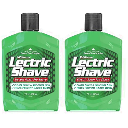 Williams Lectric Shave, Electric Razor Pre-Shave, 7 Ounce (Pack of 2)