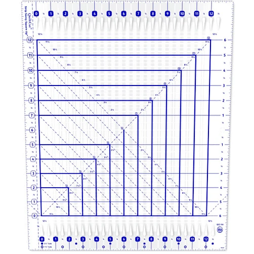 QuiltCut Strip Savvy Square Up Slotted Quilting Ruler, QC2-SU (14½