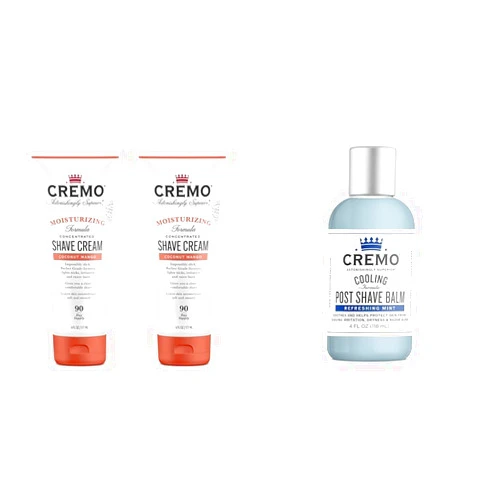 Cremo Coconut Mango Moisturizing Shave Cream, Astonishingly Superior Ultra-Slick Shaving Cream & Cooling Formula Post Shave Balm, Soothes, Cools And Protects Skin From Shaving Irritation