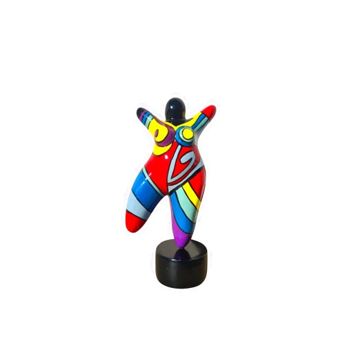 Laure TERRIER Statue of a Woman Dancer in The Nanas Style by Niki de Saint Phalle, for Collection or Decoration, Height 6'7 inches