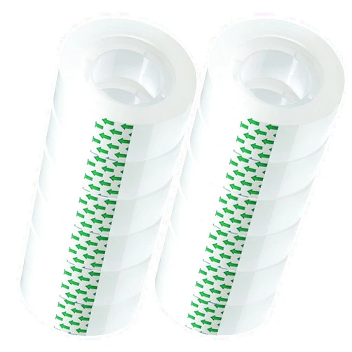 WUKAKA 12 Rolls Transparent Tape Refills Rolls Each Rol 1 inch Corel 3/4 x 980 Inches,for School,Office, Home.