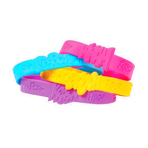 Fun Express Girl Superhero Sayings Bracelets - 24 pcs by Party Supplies