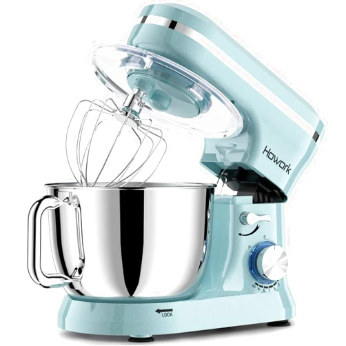 HOWORK Electric Stand Mixer,10+p Speeds With 6.5QT Stainless Steel Bowl,Dough Hook, Wire Whip & Beater,for Most Home Cooks,Blue