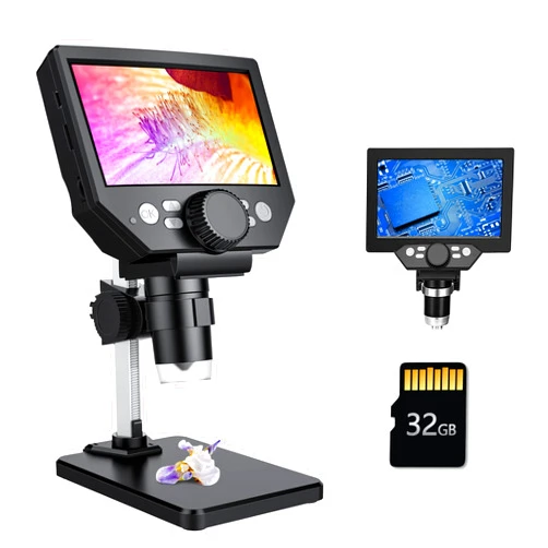 PalliPartners LCD Digital Microscope,4.3 Inch 1080P 10 Megapixels,1-1000X Magnification Zoom Wireless USB Stereo Microscope Camera,10MP Camera Video Recorder with HD Screen