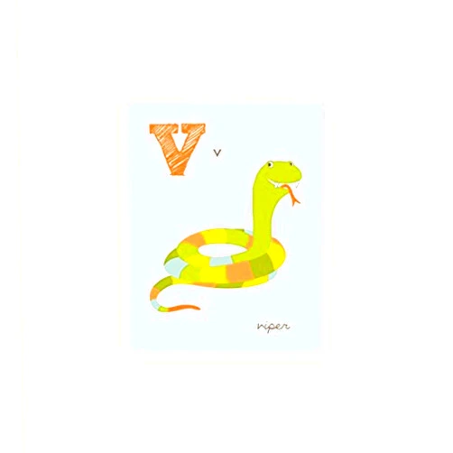 Sea Urchin Studio - V is for Viper - ABC Alphabet Wall Art for Kids