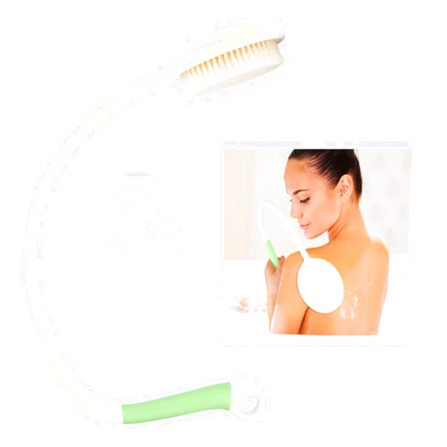 LYIGEOL 27.5” Back Bath Brush with Long Curved Long Handle,Shower Brush with U-Shaped for Cleaning,Body Scrubber for Elderly,Disabled, Post-Surgery,Limited Mobility,Spine Pain,Frozen Shoulder