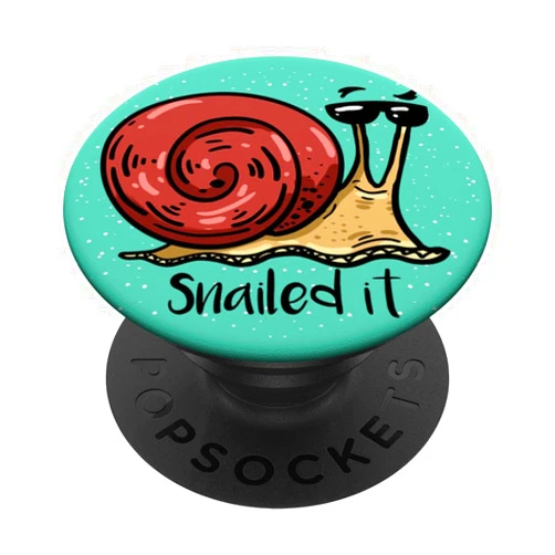 BoredKoalas Puns Sayings Snailed It Funny Snail Sayings Animal Puns Jokes Humor Gift PopSockets Standard PopGrip