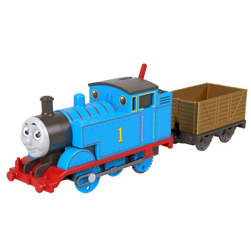 Thomas & Friends by Fisher-Price Motorized Toy Train, Classic Thomas Battery-Powered Engine & Cargo Car, Storytelling Play for Preschoolers