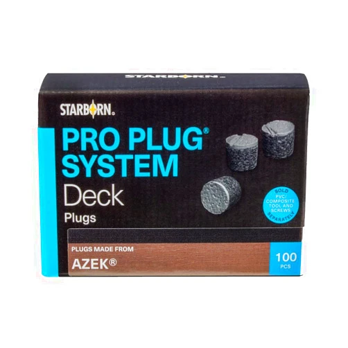 Starborn Industries Starborn Pro Plugs for Azek Dark Hickory Decking - 100 Count