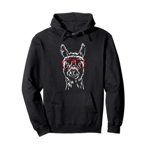 Funny Llama Shirt Funny Nerdy Cute Llama Alpaca Lover Pullover Hoodie gift Pullover Hoodie