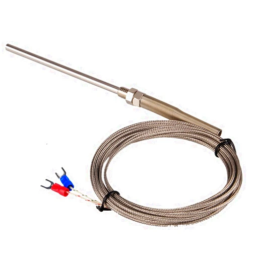 ZJIA 3M K-Type Thermocouple 100mm Sensor Probe Temperature From -100°C to 1250°C