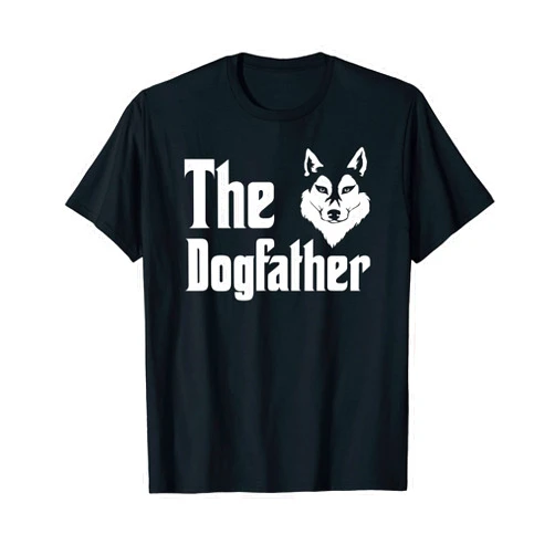 Cy's Husky Dog Owner Gifts Siberian Husky Dog Owner Men Boys Funny The DogFather T-Shirt