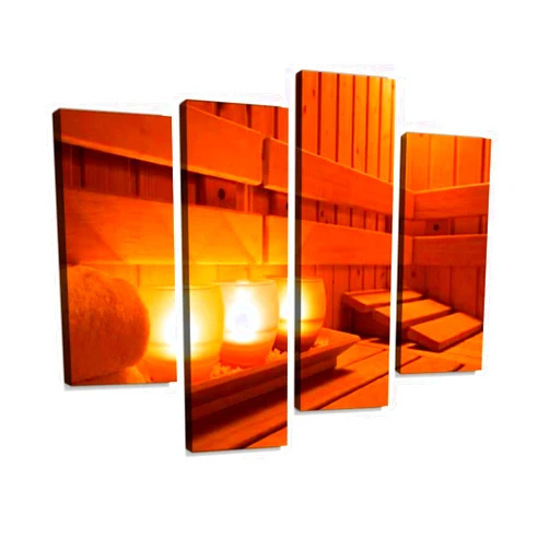 IGOONE 4 Panels Canvas paintings - Sauna equipment - Wall Art modern Posters Framed Ready to Hang for Home Wall Decor