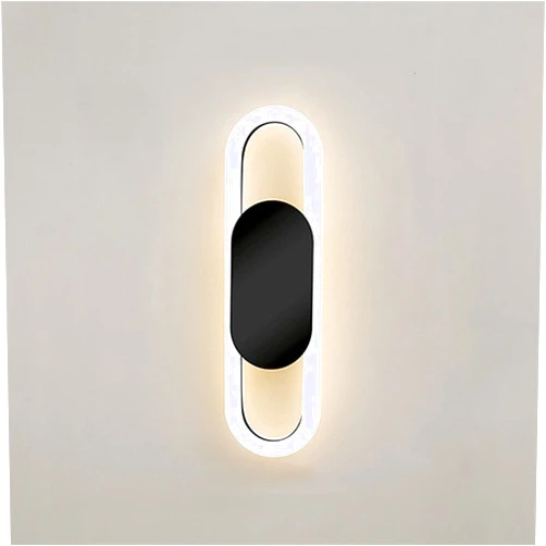 WNJJG Wall Lamp Wall Light - Led Bedroom Bedside Light Luxury Wall Light - Personality Living Room Background,Lighting Fixtures -Golden Warm Light-one Size(Black Warm Light)