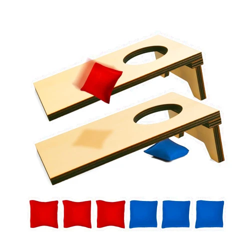 AIWEILUCK 2PCS Mini Tabletop Cornhole Boards, 4.7