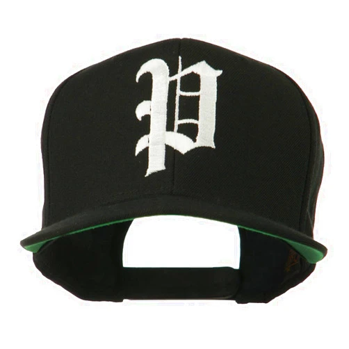 e4Hats.com Old English P Embroidered Flat Bill Cap