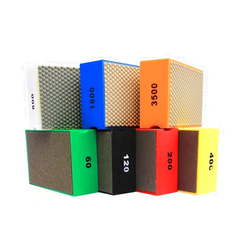 Z-LEAP Diamond Hand Polishing Pads 7 PCS Set for Glass Granite Marble Concrete Stone Sanding and Polishing