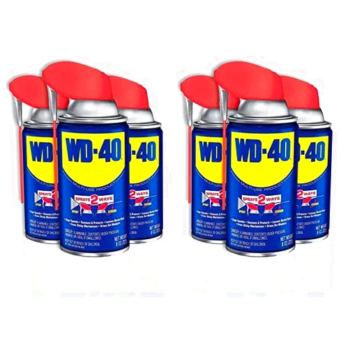 WD-40 Original Formula, Multi-Use Product with Smart Straw Sprays 2 Ways, 8 OZ [6-Pack]