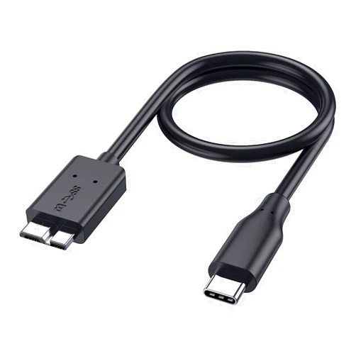RTS USB c Hard Drive Cable USB C Type C to Micro-B USB 3.0 Cable, 10Gbps Fast Charging & Syncing Cord Compatible with Portable External Hard Drives Such as WD Elements, My Passport Seagate