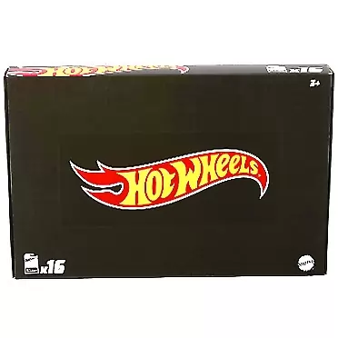Hot Wheels Basics Black Box, 16 First-Appearance Toy Cars in 1:64 Scale, Possibly Includes a Treasure Hunt Car, Toy for Collectors & Kids 3 Years Old & Older Box H