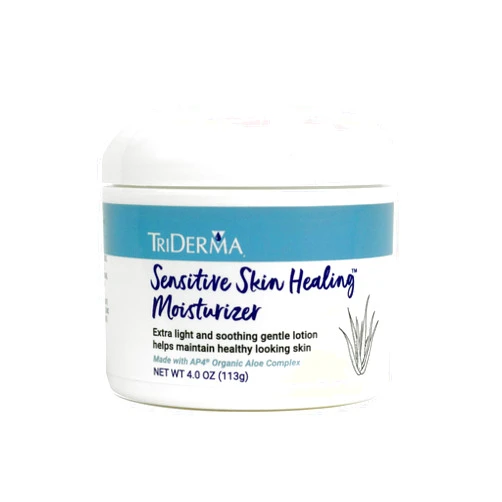TriDerma Sensitive Skin Healing Moisturizer, Non-Greasy Light-Weight Formula 4 Ounces