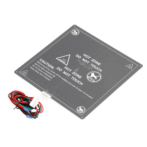 CHEOTIME 3D Printer Hot Bed Plate 3D Printer Heated Bed 12V Printer Heated Bed Build Plate Surface Aluminum Heated Mat with Hotbed Wire Cable Line for Anet A8 A6 3D Printer