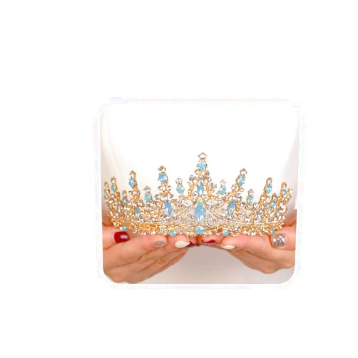 JWICOS Baroque Tiara and Crown for Women Vintage Wedding Headband Tiara Hair Accessories for Bride Birthday Prom Party