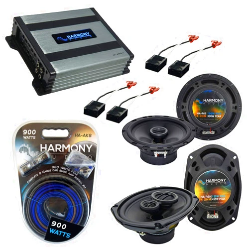 Harmony Audio Compatible with Chevy Astro Van 1991-1995 OEM Speaker Replacement Harmony Bundle R69 R65 & HA-A400.4 Amp