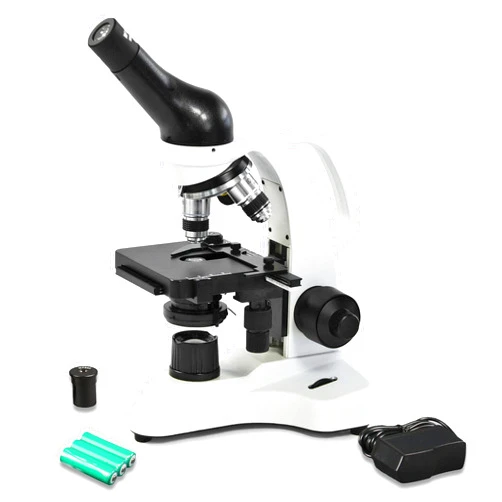 Vision Scientific VME0006-100-RC-E2 LED Cordless Microscope, 40-2000X Magnification, LED Illumination with Light Intensity Control,1.25 N.A Abbe Condenser, Built-in Mechanical Stage