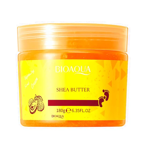 BIOAQUA Foot Care Herbal Massage Scrub-Exfoliating Cream Cleansing Delicate Feet Skin Shea Oil Natural Extracts 180g