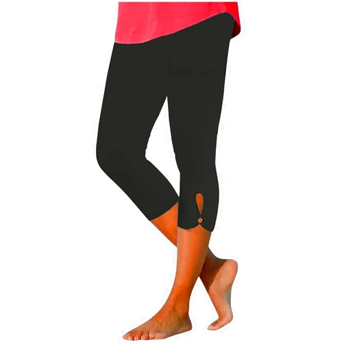 FOCLMP Women Capri Leggings 2024 Dressy Casual Summer Capris Knee Length Crop Pants Trendy Lightweight Ladies Clothing