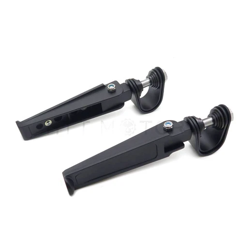 HTTMT MT215-056- Compatible with 1 inch- 1.25 Inches 1 1/4 Inches Engine Guard U-Clamp Footpegs Compatible with Harley Bad Boy Fxstsb Heritage Softail FLST Black