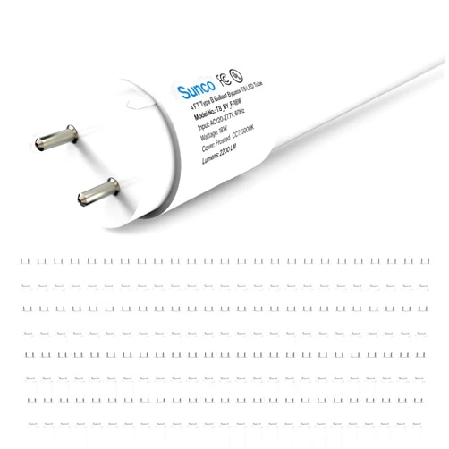 Sunco Lighting Sunco 100 Pack T8 LED Bulbs 4 Foot, LED Fluorescent Tube Replacement, 4ft LED Tube Light, Ballast Bypass, 18W, 2200 LM, 5000K Daylight, Single Ended Power, Frosted Lens, UL