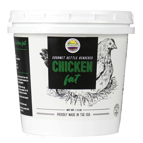 Cornhusker Kitchen Gourmet Rendered Chicken Fat | 1.5 lb Tub | Paleo-Friendly Cooking & Baking Fat by Cornhusker Kitchen