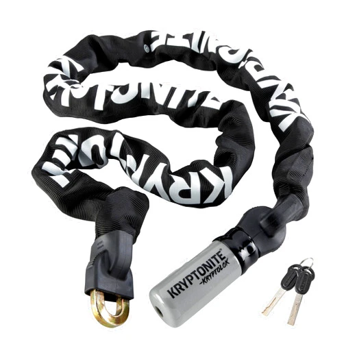 Kryptonite Kryptolok 915 Bike Chain Lock, 5 Feet Long Heavy Duty Anti-Theft Sold Secure Gold Bicycle Chain Lock with Keys for Bike, Motorcycle, Scooter, Bicycle, Door, Gate, Fence