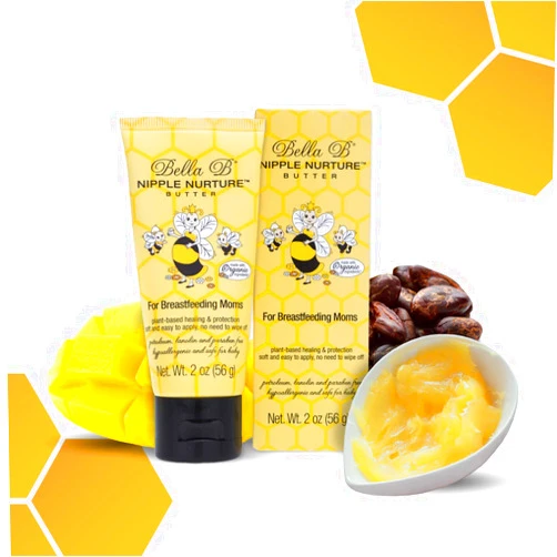 Bella B Nurturing Nipple Butter 2 oz - Organic Nipple Cream For Breastfeeding - Natural Nipplecreams For Breastfeeding - Breastfeeding Nipple Cream - Nipple Cream For Breastfeeding Organic