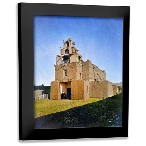 ArtDirect - OSullivan, Timothy H 15x18 Black Modern Framed Art Print Titled: The Church of San Miguel-the oldest church in Santa Fe-New Mexico Color