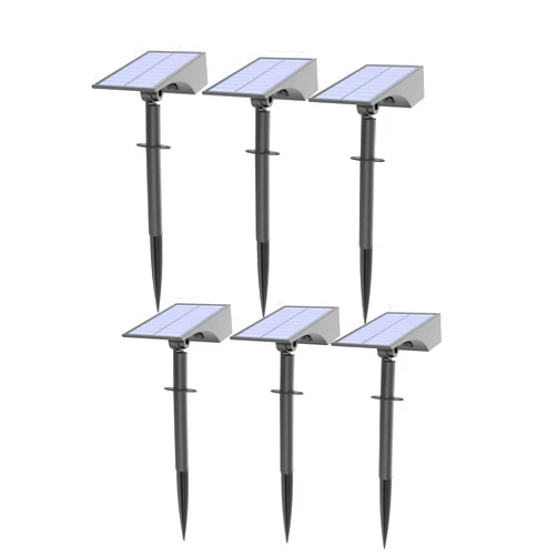 XINREE Outside Solar Spotlight 6 Pack Led Solar Landscape Spot Light, Outside Solar Lights for Yard Porch Pathway Garden - 3 Mode