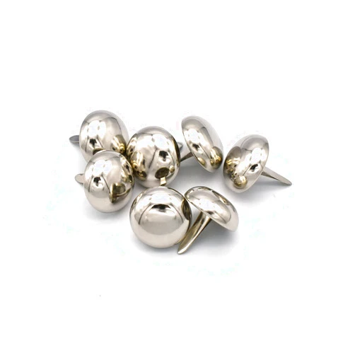 NewHong World 20mm Silver Purse Feet Round Dome Handbag Nailheads Brads Spike Prong Studs for Bag Belt Leather Craft Hardware Accessories 50pcs