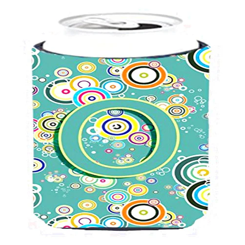 Caroline's Treasures CJ2015-OTBC Letter O Circle Circle Teal Initial Alphabet Tall Boy Hugger Can Cooler Sleeve Hugger Machine Washable Drink Sleeve Hugger Collapsible Insulator Beverage Insulated Hol