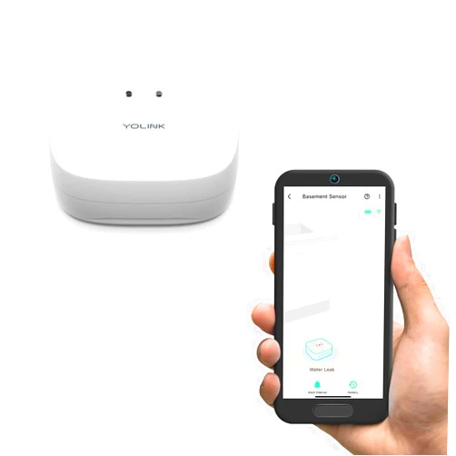 YoLink Water Leak Detector, 1/4 Mile World's Longest Range, Wireless Smart Water Leak Sensor, Alexa, IFTTT, Hub Required