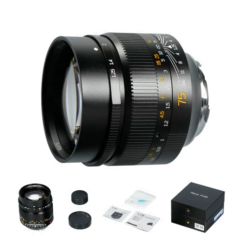 7artisans 75mm F1.25 Compatible for Leica M-Mount Cameras Like Leica M-M Leica M240 Leica M3 Leica M6 Leica M7 Leica M8 Leica M9 Leica M9p Leica M10